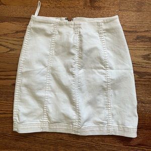 White Denim Modern Femme Skirt